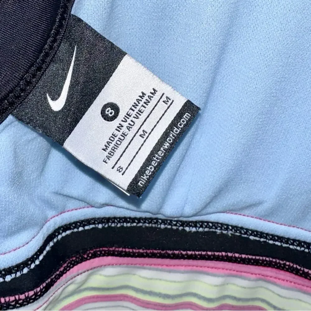 Nike Swim Striped V-Neck Tankini Swim Top Size 8